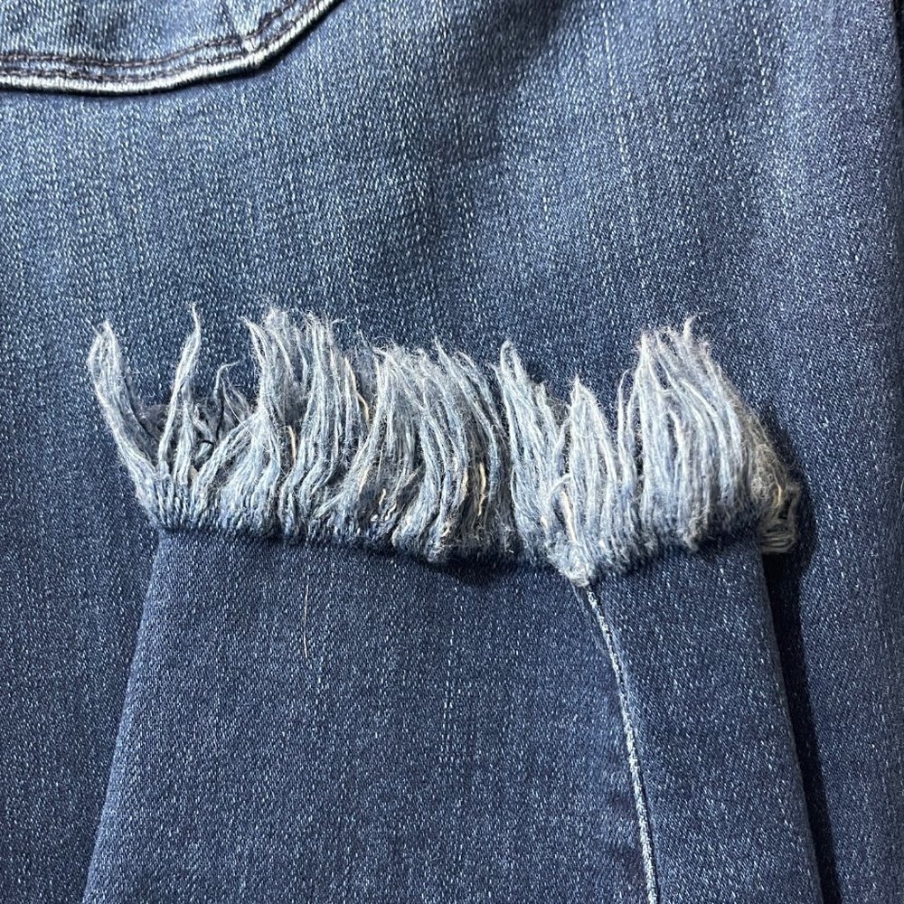 Frame Denim Le Skinny de Jeanne Crop Jeans Shredded Hem Size 26 - Picture 5 of 10